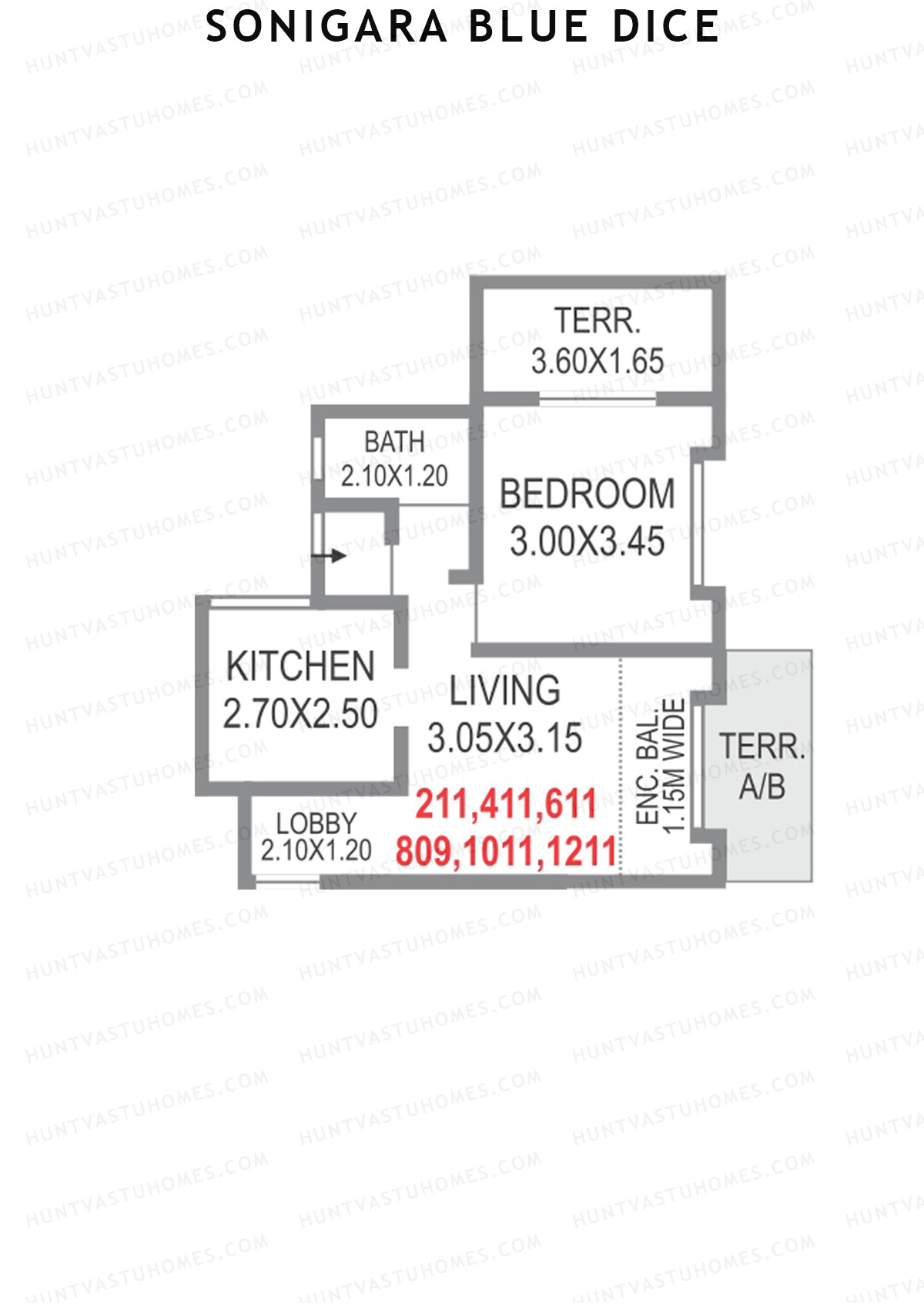 Sonigara Blue dice Block C2 Unit 9 Floor Plan