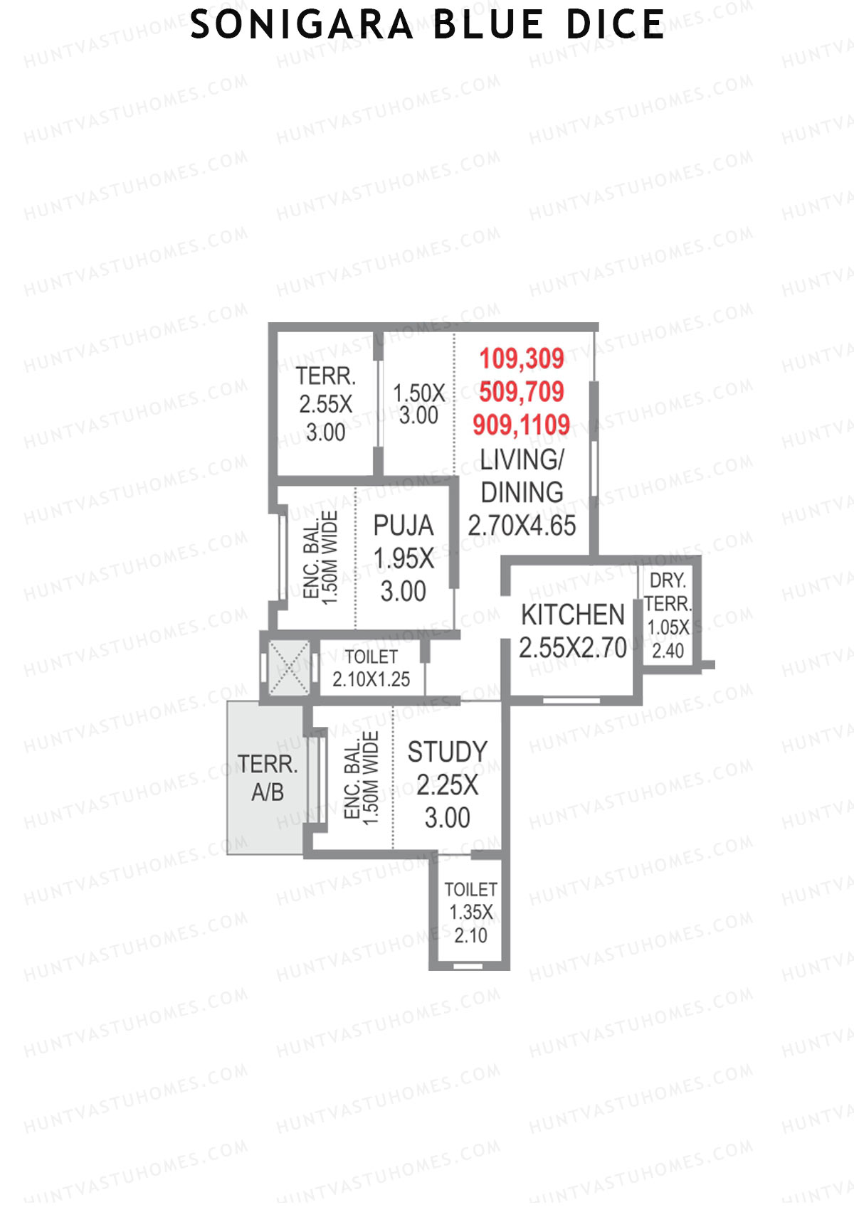 Sonigara Blue dice Block C2 Unit 9 Floor Plan