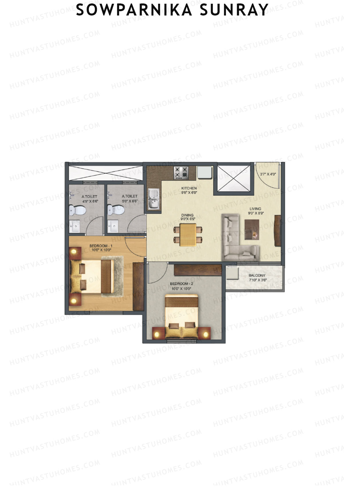 Sowparnika Sunray Block A Unit 24 Floor Plan