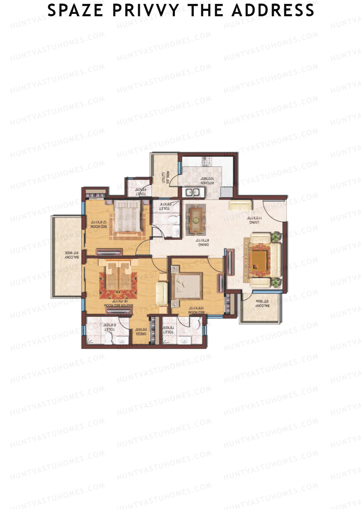 Spaze Privvy The Address Tower B Unit 2 Floor Plan