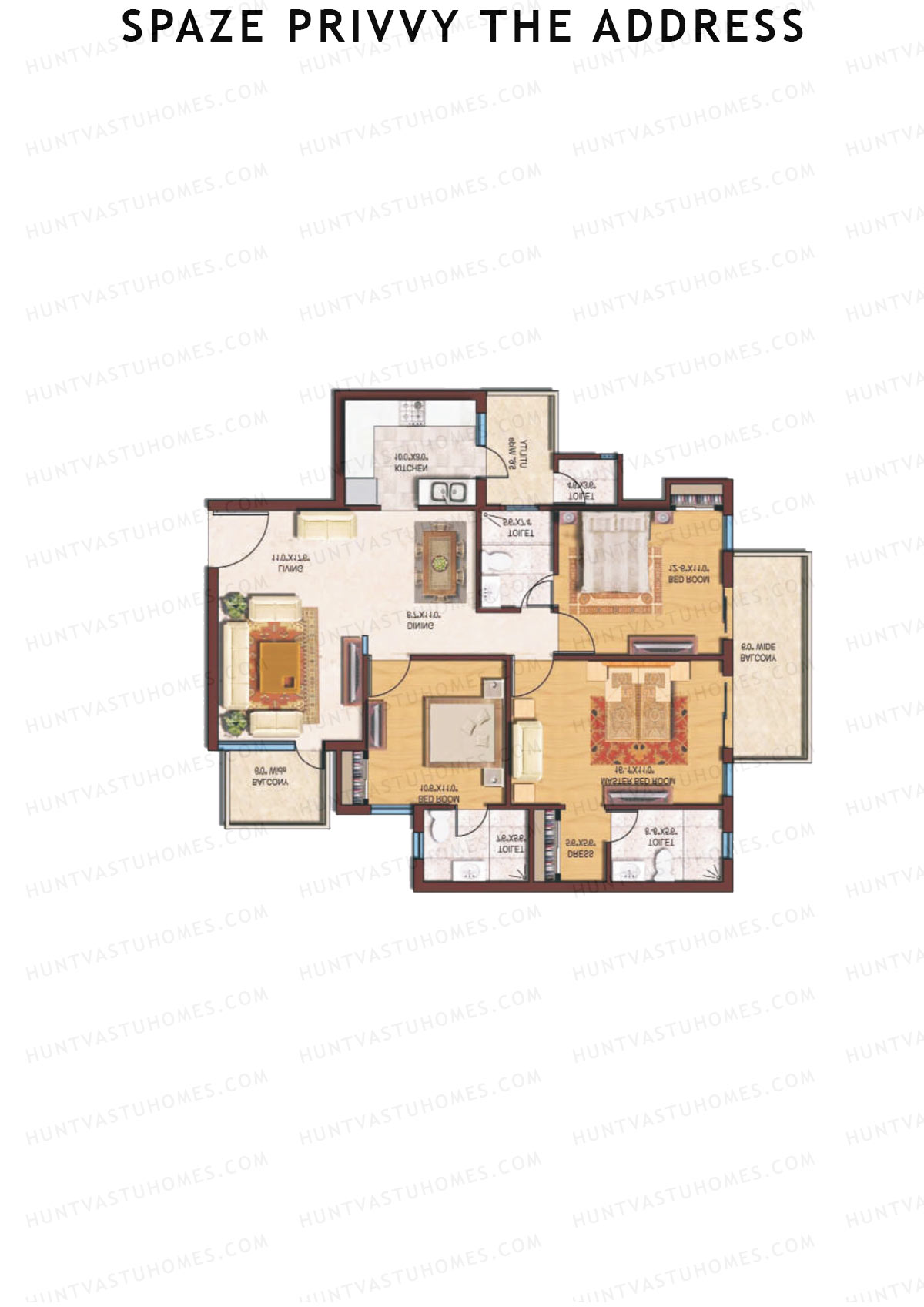 Spaze Privvy The Address Tower C Unit 1 Floor Plan