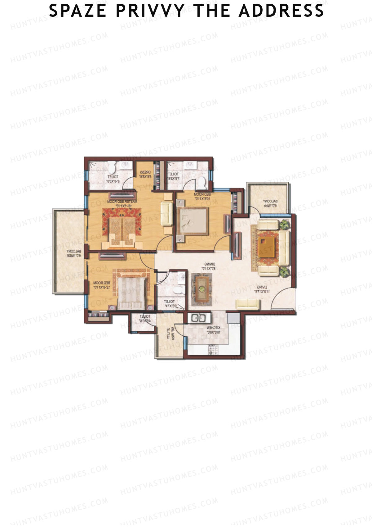Spaze Privvy The Address Tower C Unit 4 Floor Plan