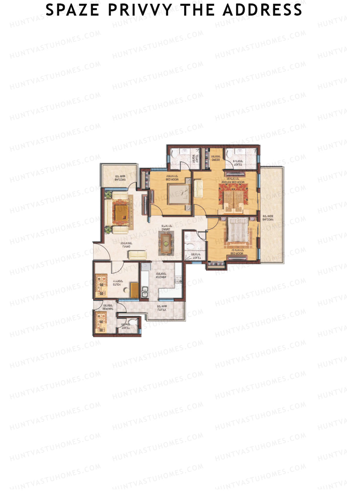 Spaze Privvy The Address Tower F Unit 2 Floor Plan