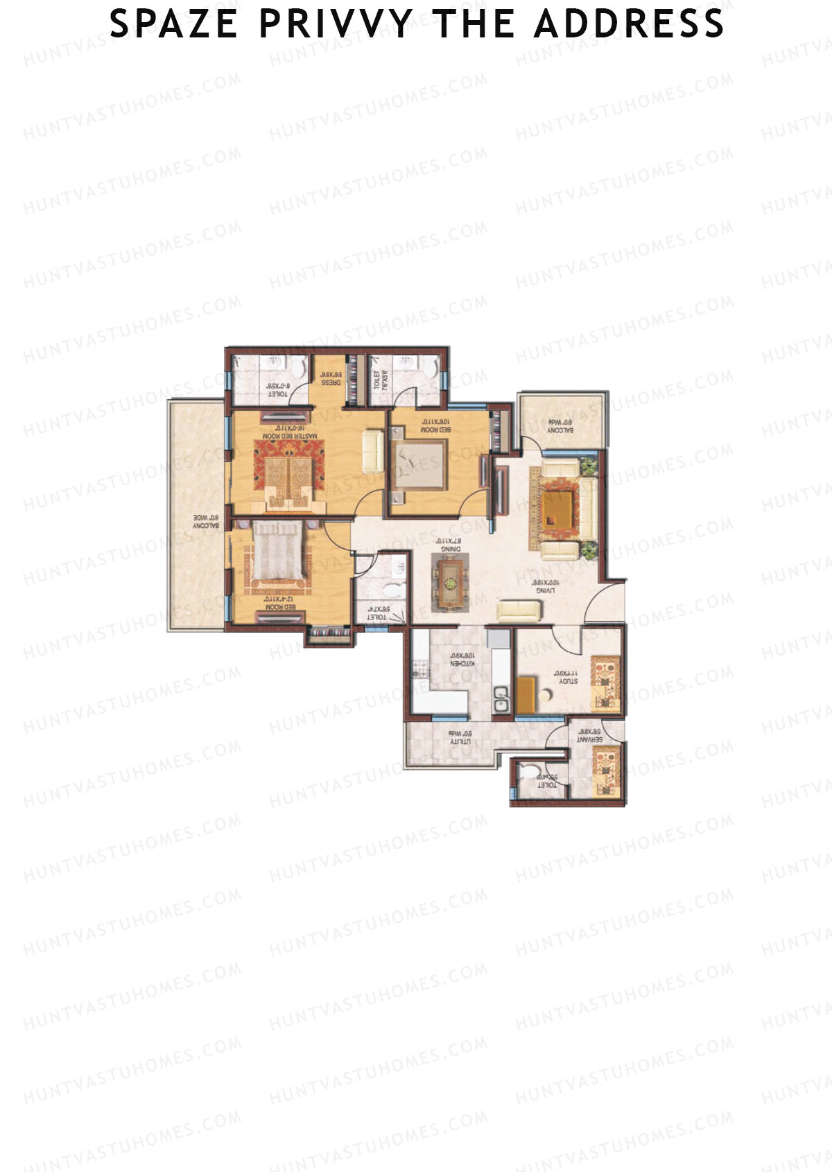 Spaze Privvy The Address Tower F Unit 4 Floor Plan