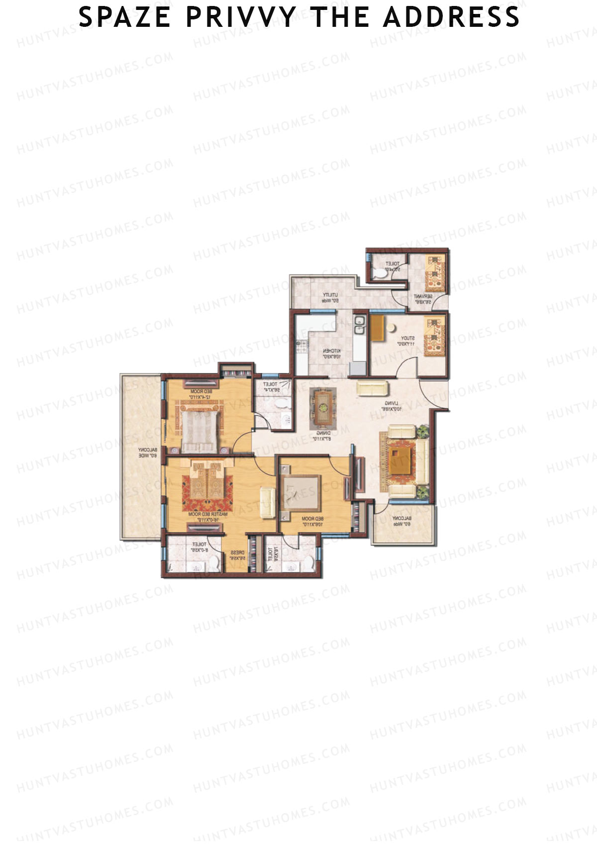 Spaze Privvy The Address Tower G Unit 4 Floor Plan