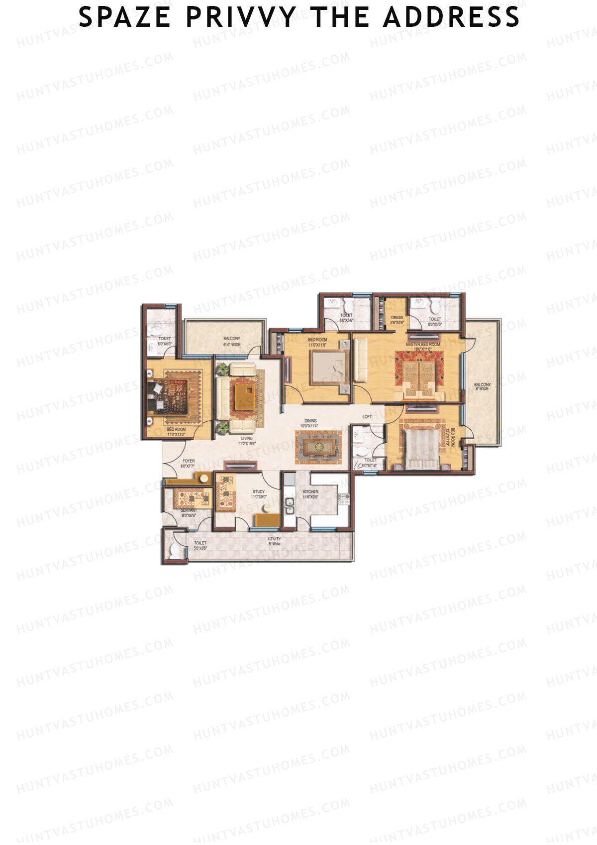 Spaze Privvy The Address Tower H Unit 1 Floor Plan