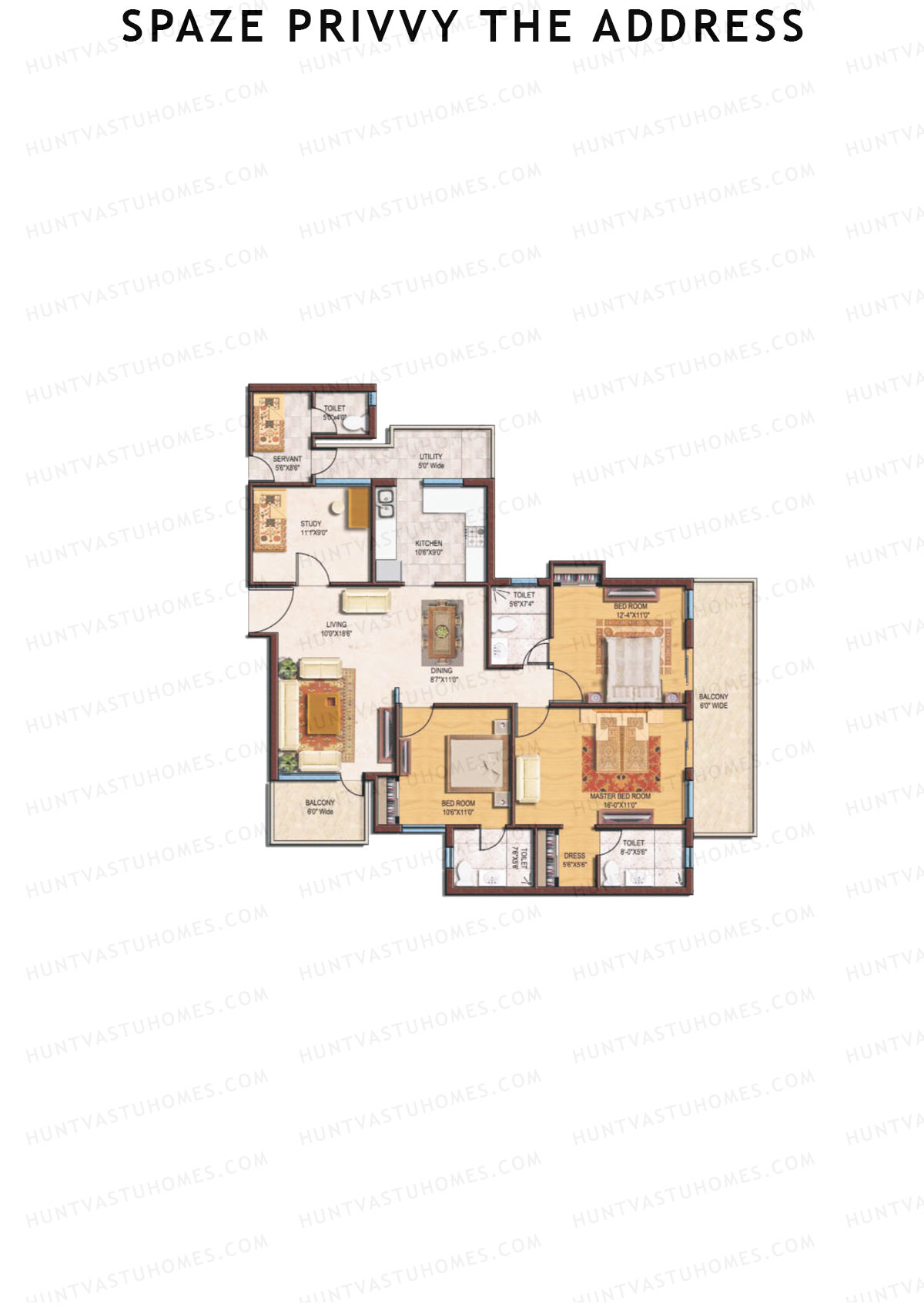 Spaze Privvy The Address Tower H Unit 2 Floor Plan