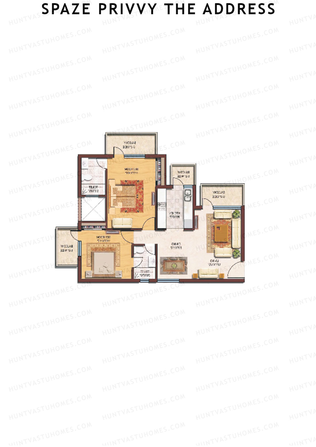 Spaze Privvy The Address Tower I Unit 1 Floor Plan