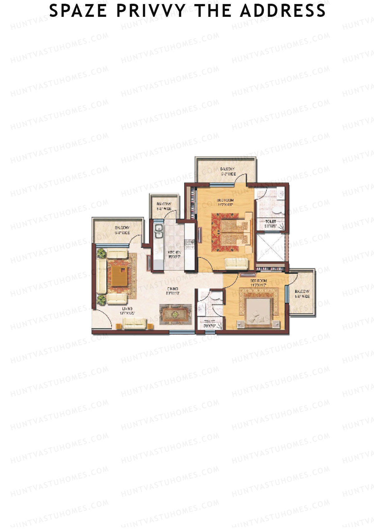 Spaze Privvy The Address Tower I Unit 2 Floor Plan