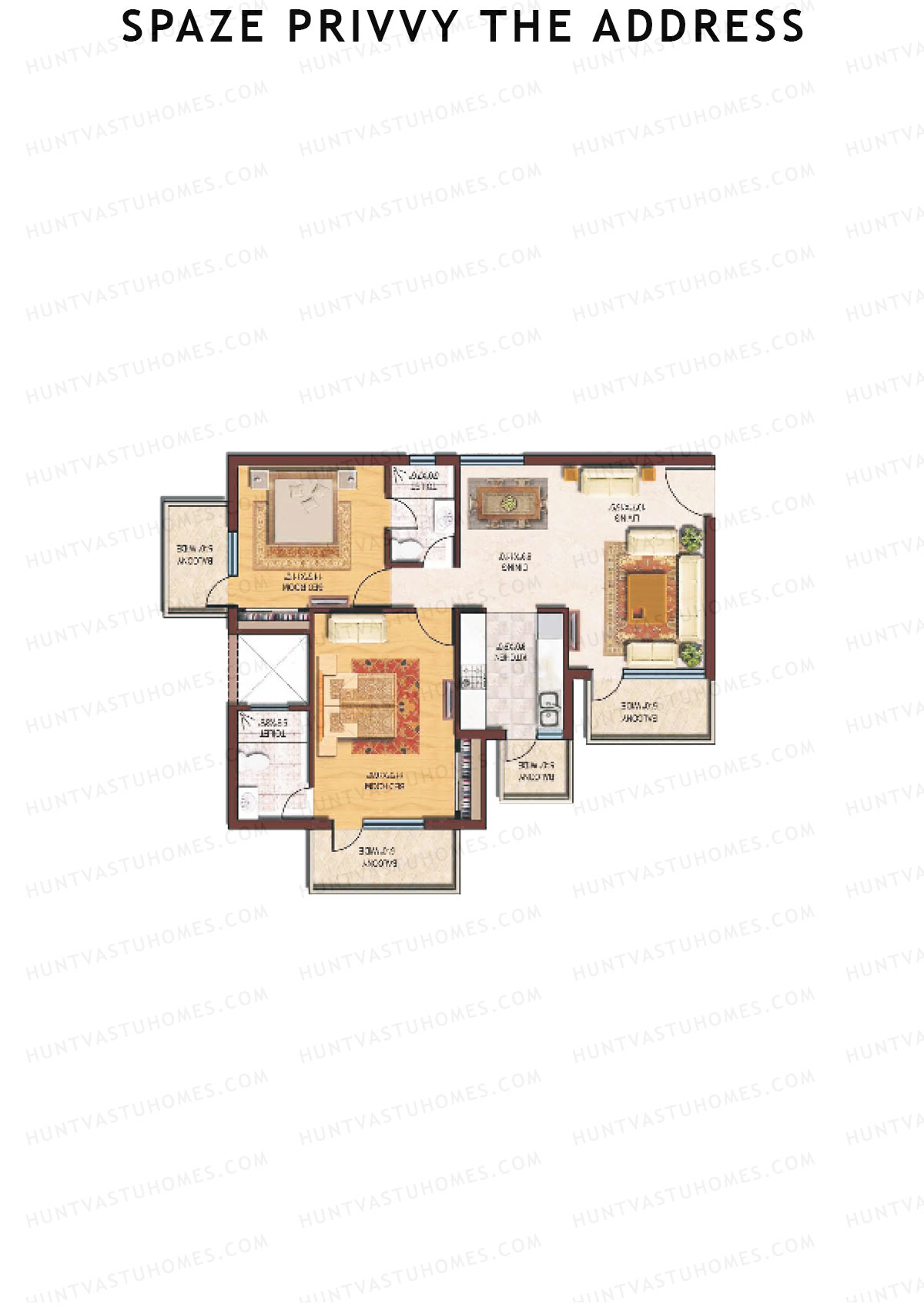 Spaze Privvy The Address Tower I Unit 3 Floor Plan