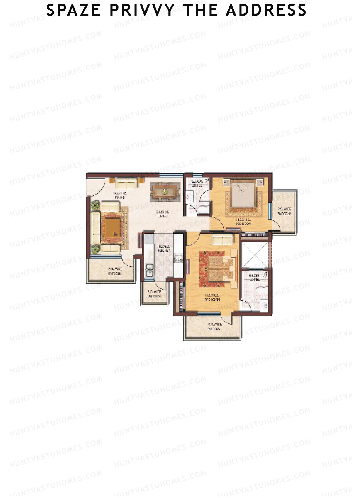 Spaze Privvy The Address Tower I Unit 4 Floor Plan