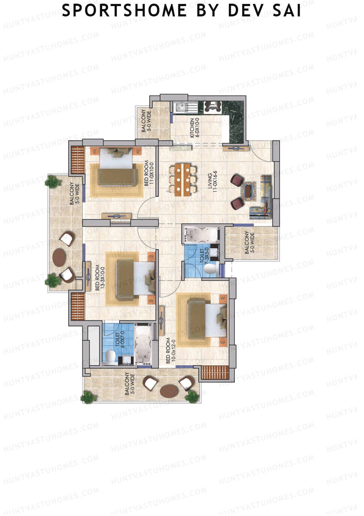 Sportshome By Dev Sai Ambrose Unit 3 Floor Plan