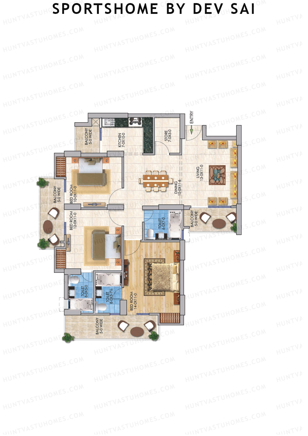 Sportshome By Dev Sai Austin Unit 1 Floor Plan