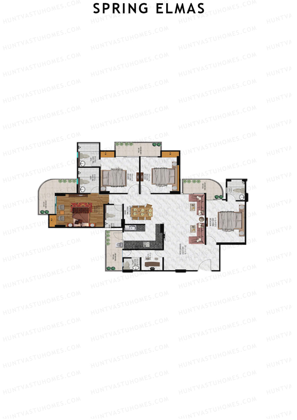 Spring Elmas Tower E Unit 3 (Type 1) Floor Plan