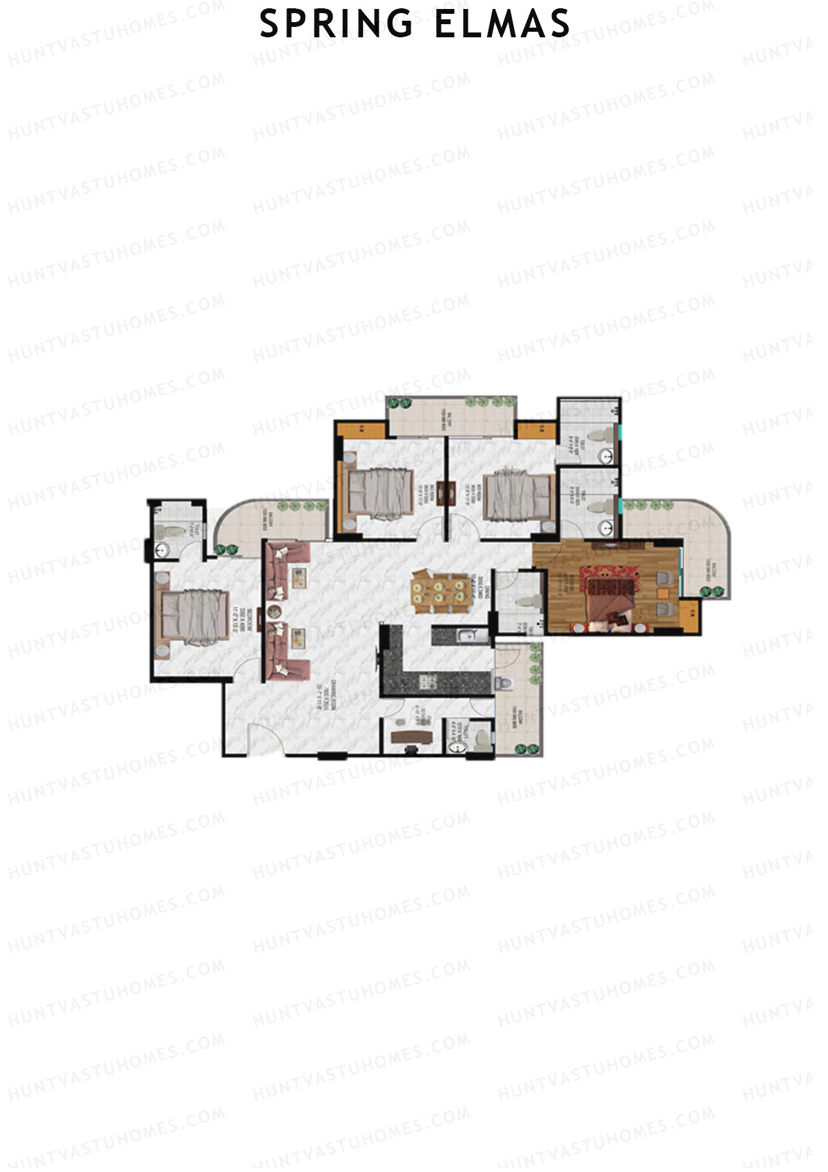 Spring Elmas Tower H Unit 4 (Type 1) Floor Plan