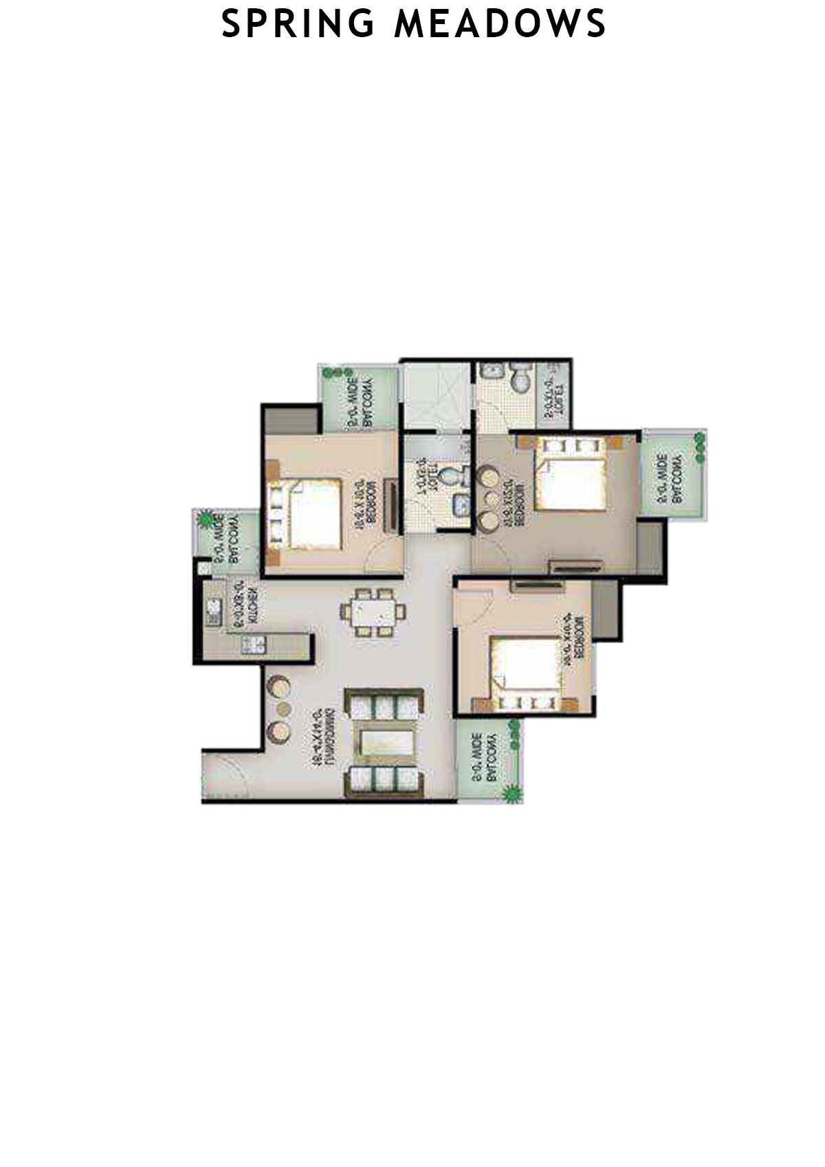 Spring Meadows Tower A Unit 8 Floor Plan