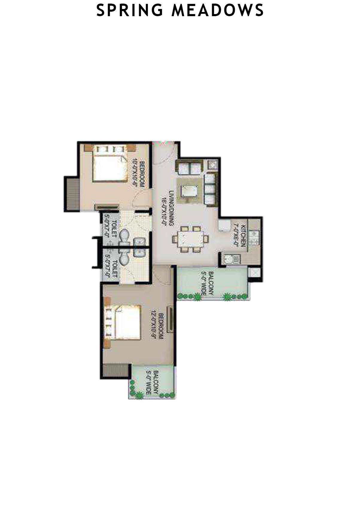 Spring Meadows Tower B Unit 4 Floor Plan