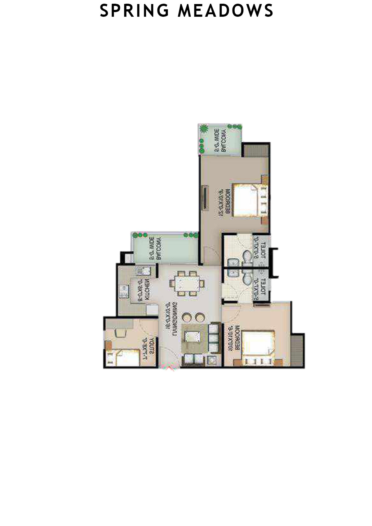 Spring Meadows Tower B Unit 6 Floor Plan