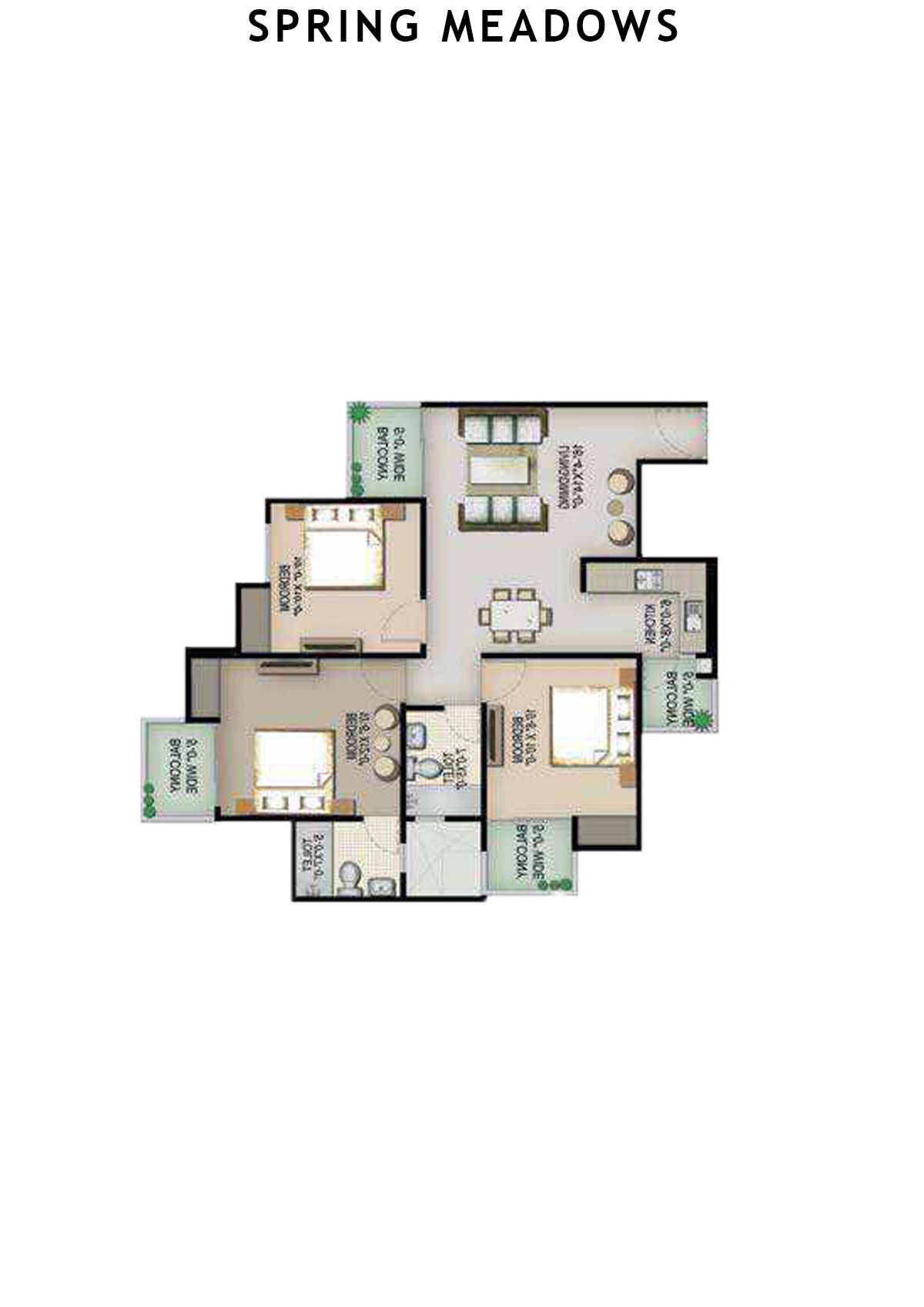 Spring Meadows Tower C1 Unit 8 Floor Plan