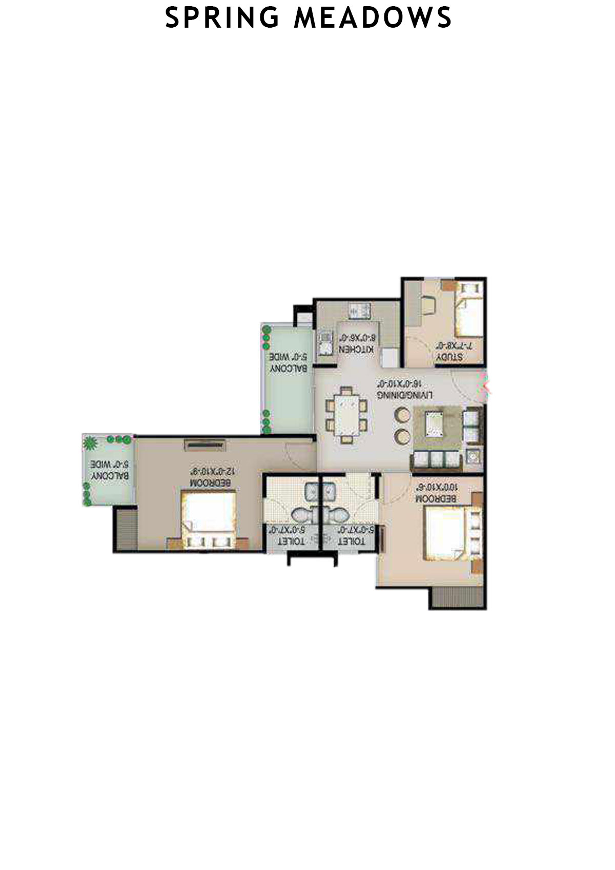 Spring Meadows Tower C2 Unit 5 Floor Plan