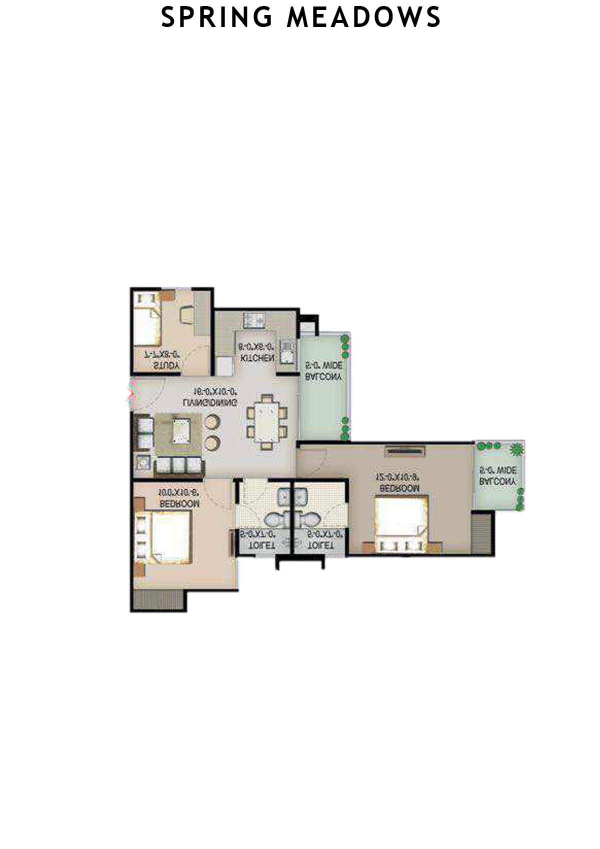 Spring Meadows Tower C2 Unit 6 Floor Plan