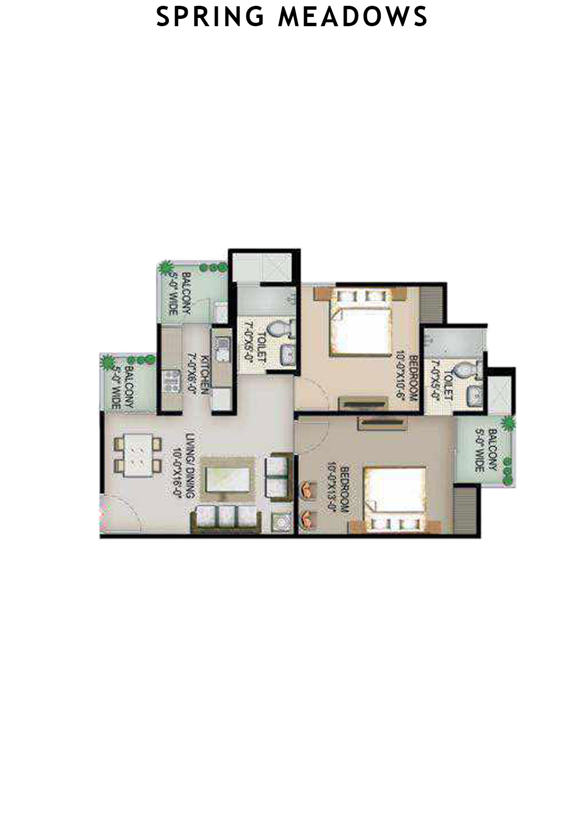 Spring Meadows Tower C2 Unit 8 Floor Plan