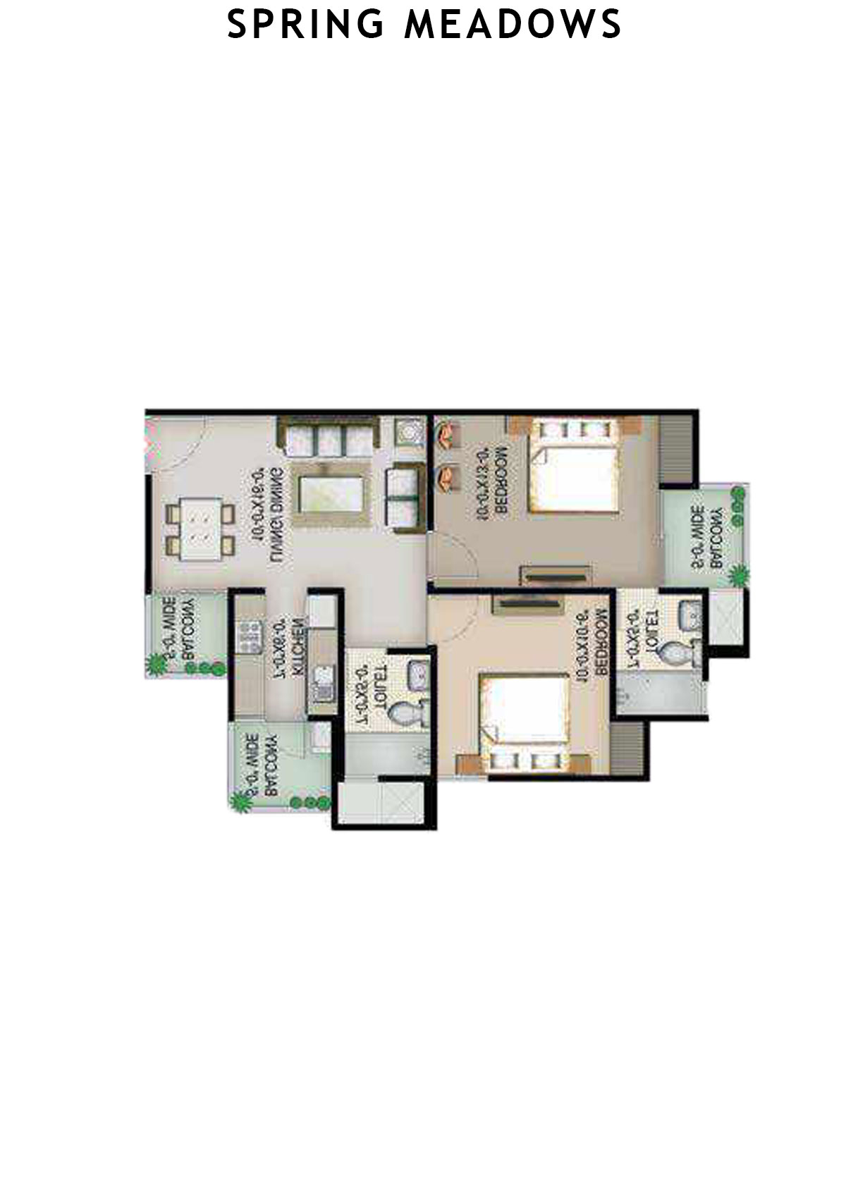 Spring Meadows Tower C3 Unit 1 Floor Plan
