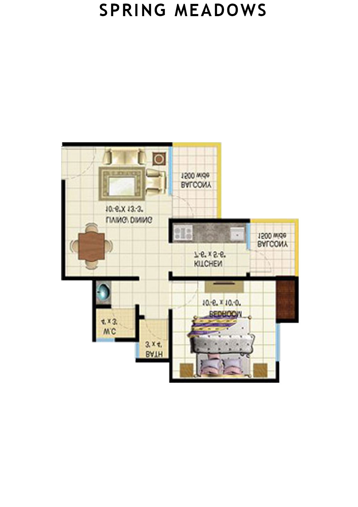Spring Meadows Tower C3 Unit 7 Floor Plan