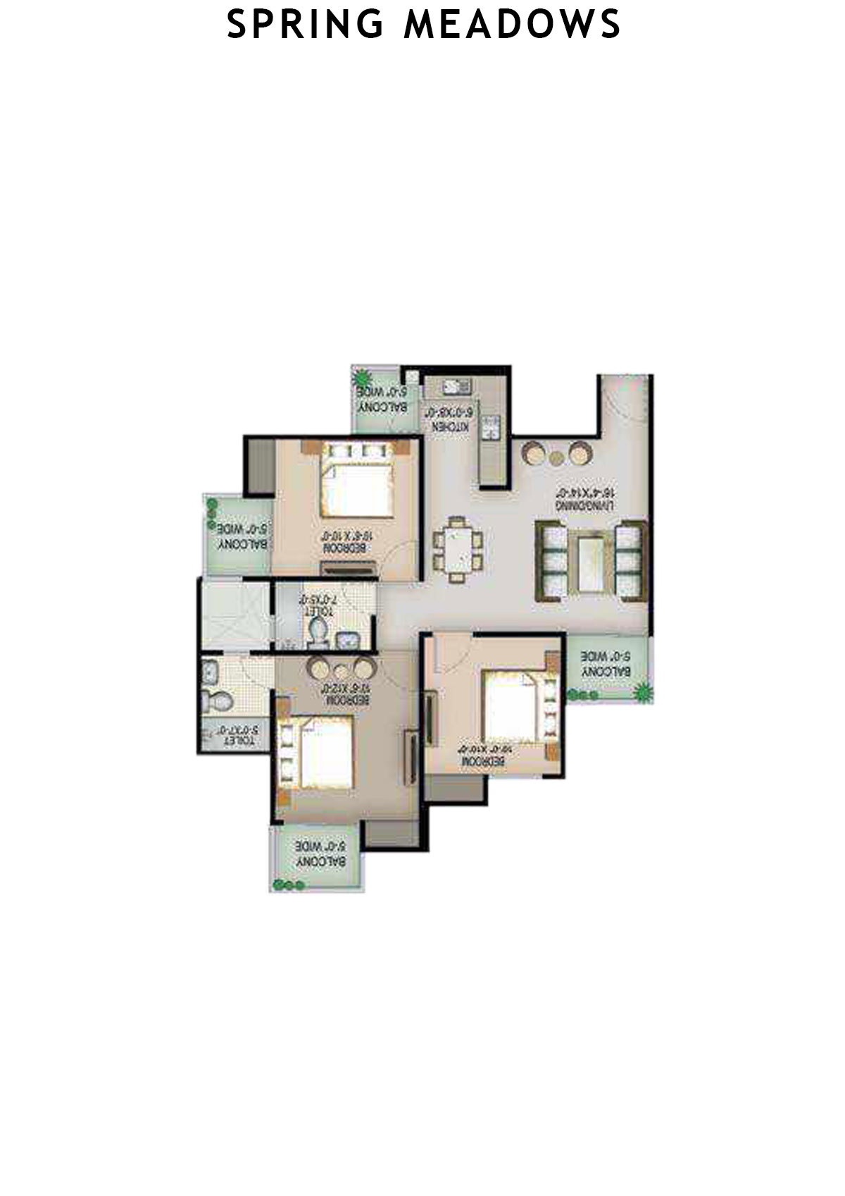 Spring Meadows Tower D1 Unit 8 Floor Plan