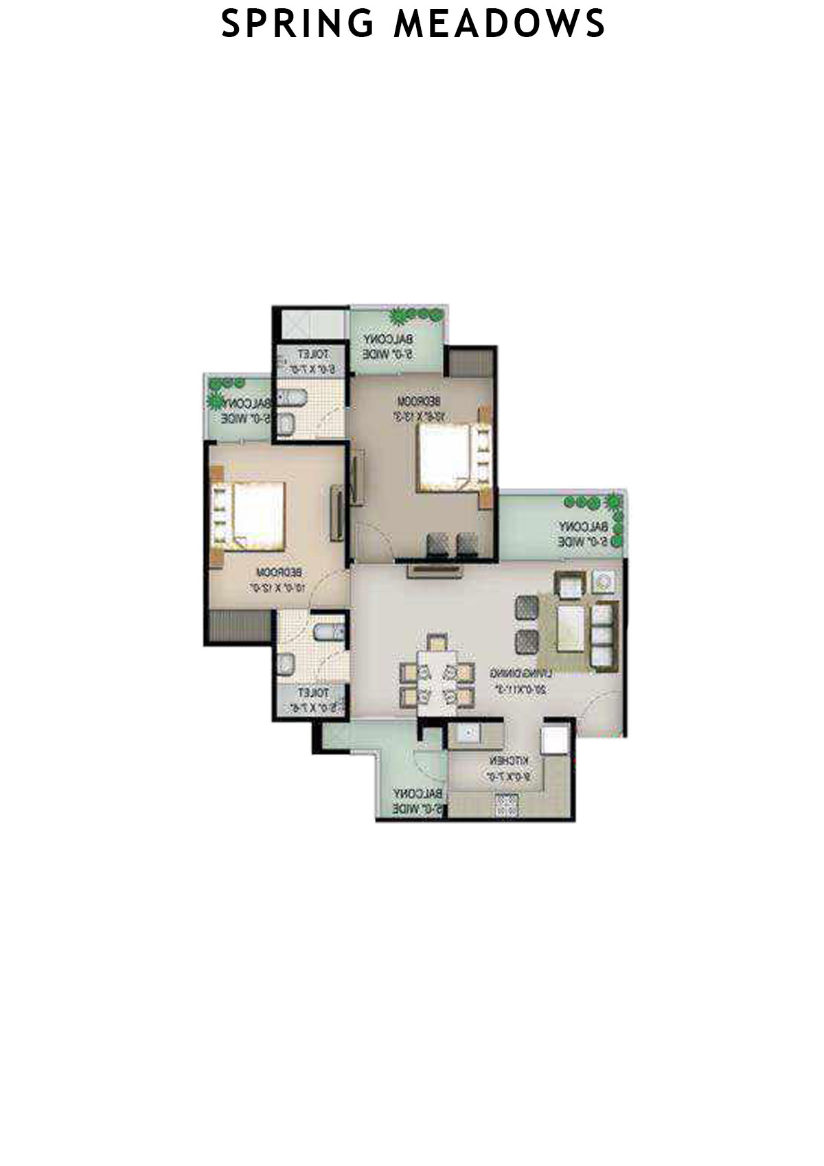 Spring Meadows Tower D2 Unit 8 Floor Plan