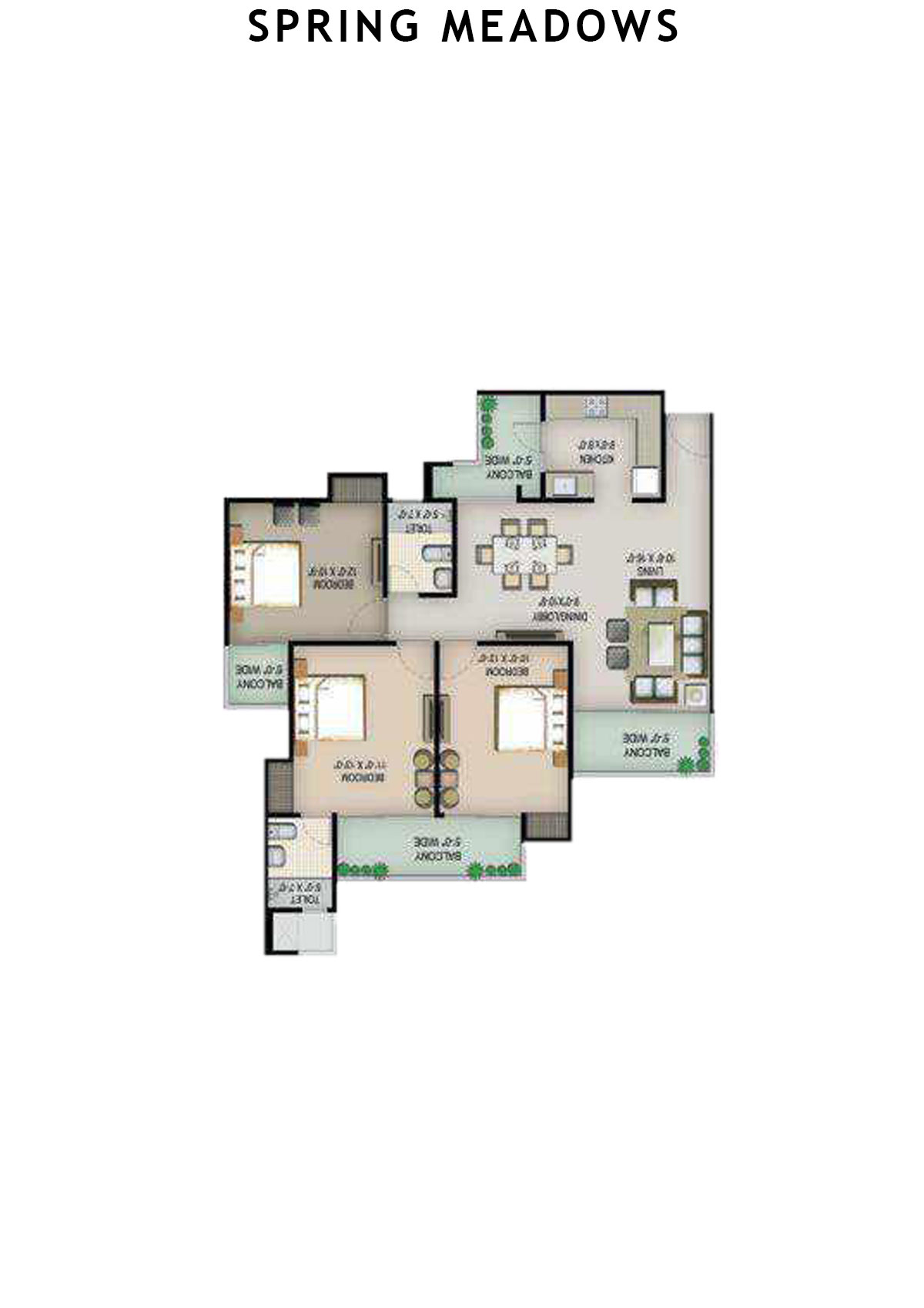 Spring Meadows Tower E Unit 5 Floor Plan