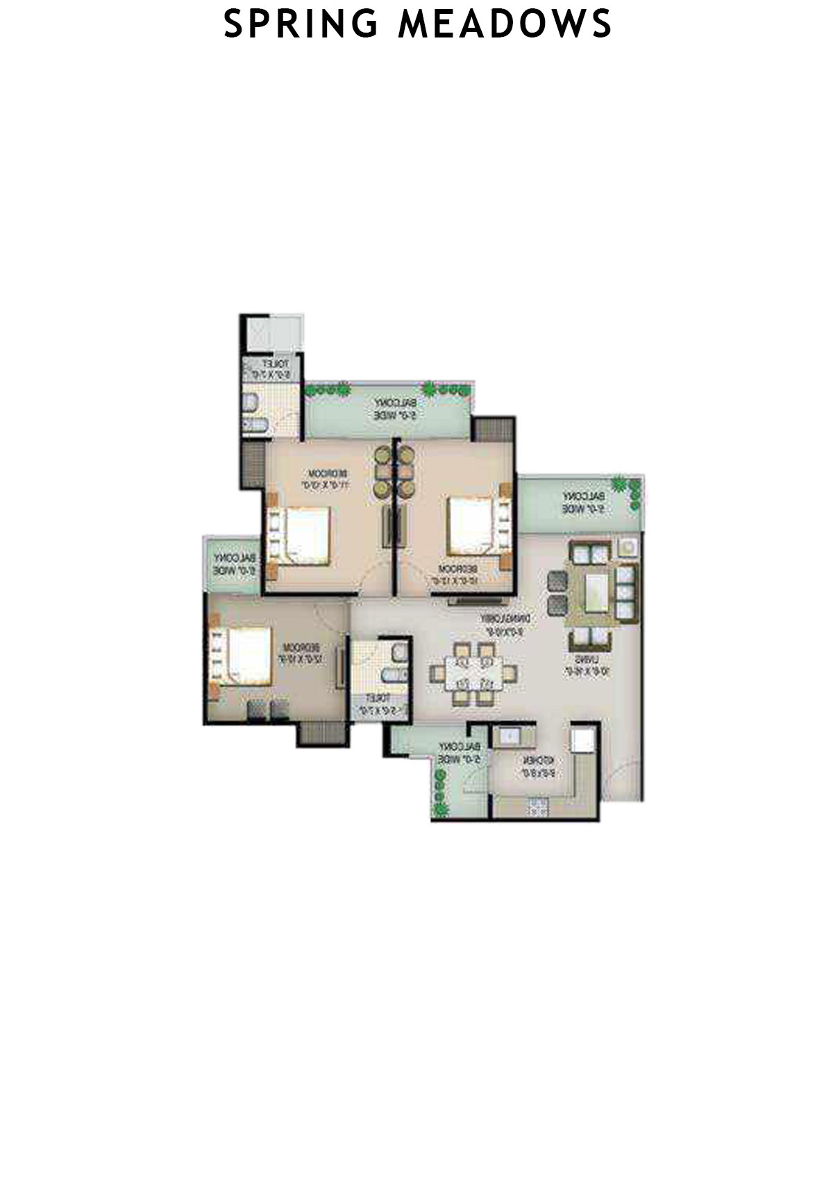 Spring Meadows Tower E Unit 8 Floor Plan