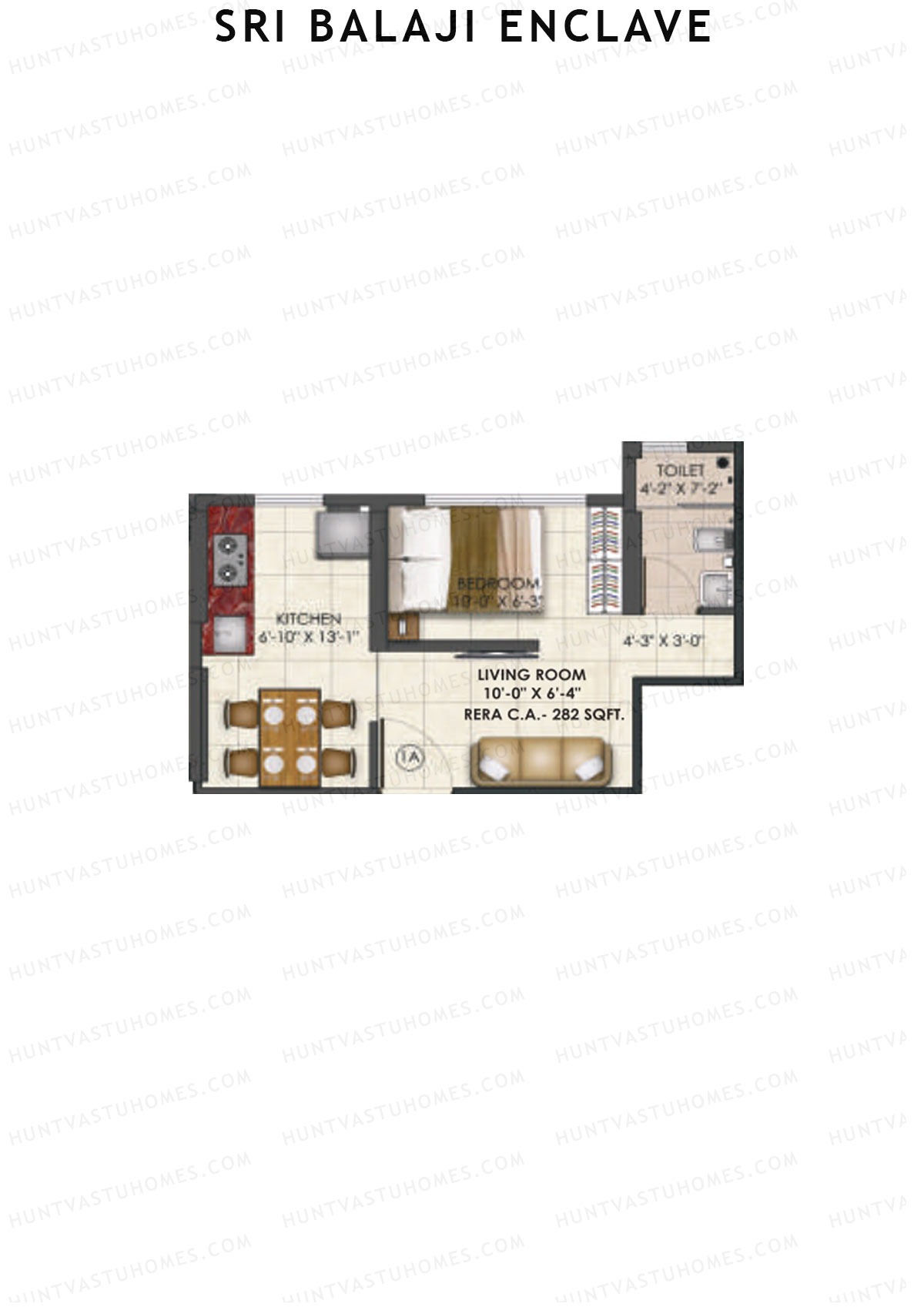 Sri Balaji Enclave Tower 1 Unit 1A Floor Plan