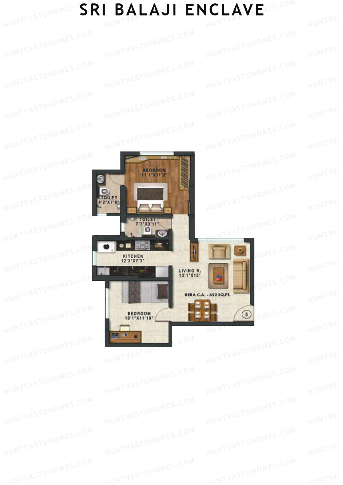 Sri Balaji Enclave Tower 1 Unit 5 Floor Plan