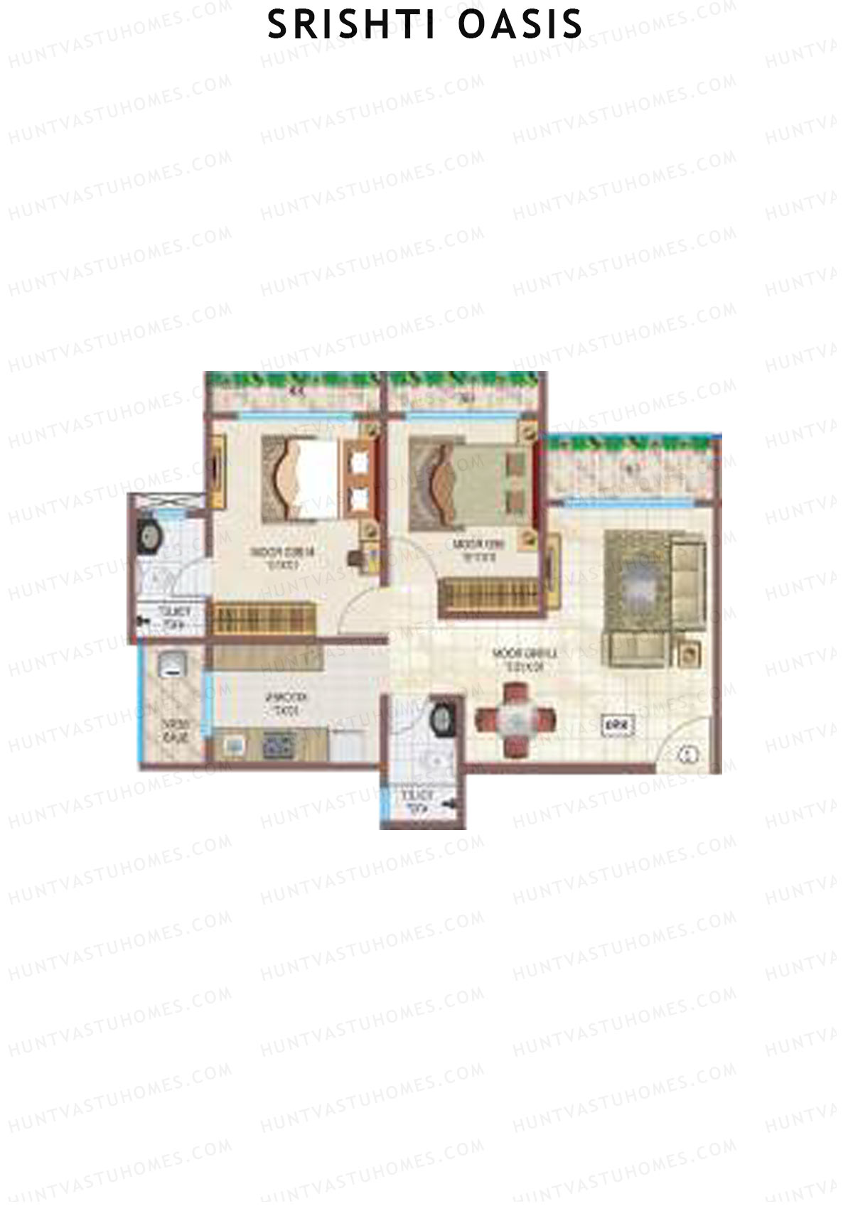 Srishti Oasis Palms Wing A Unit 1 Floor Plan