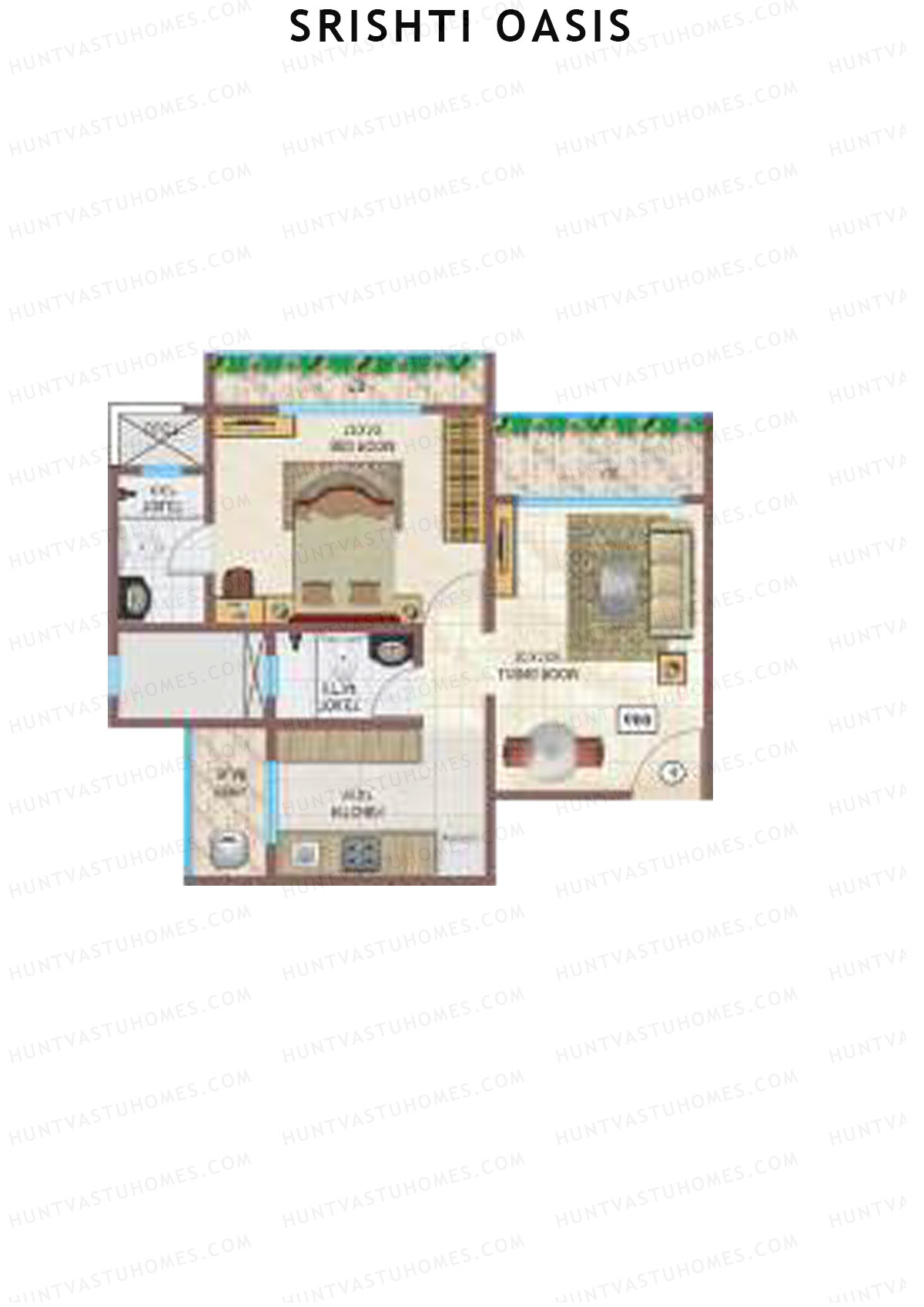 Srishti Oasis Palms Wing B Unit 1 Floor Plan