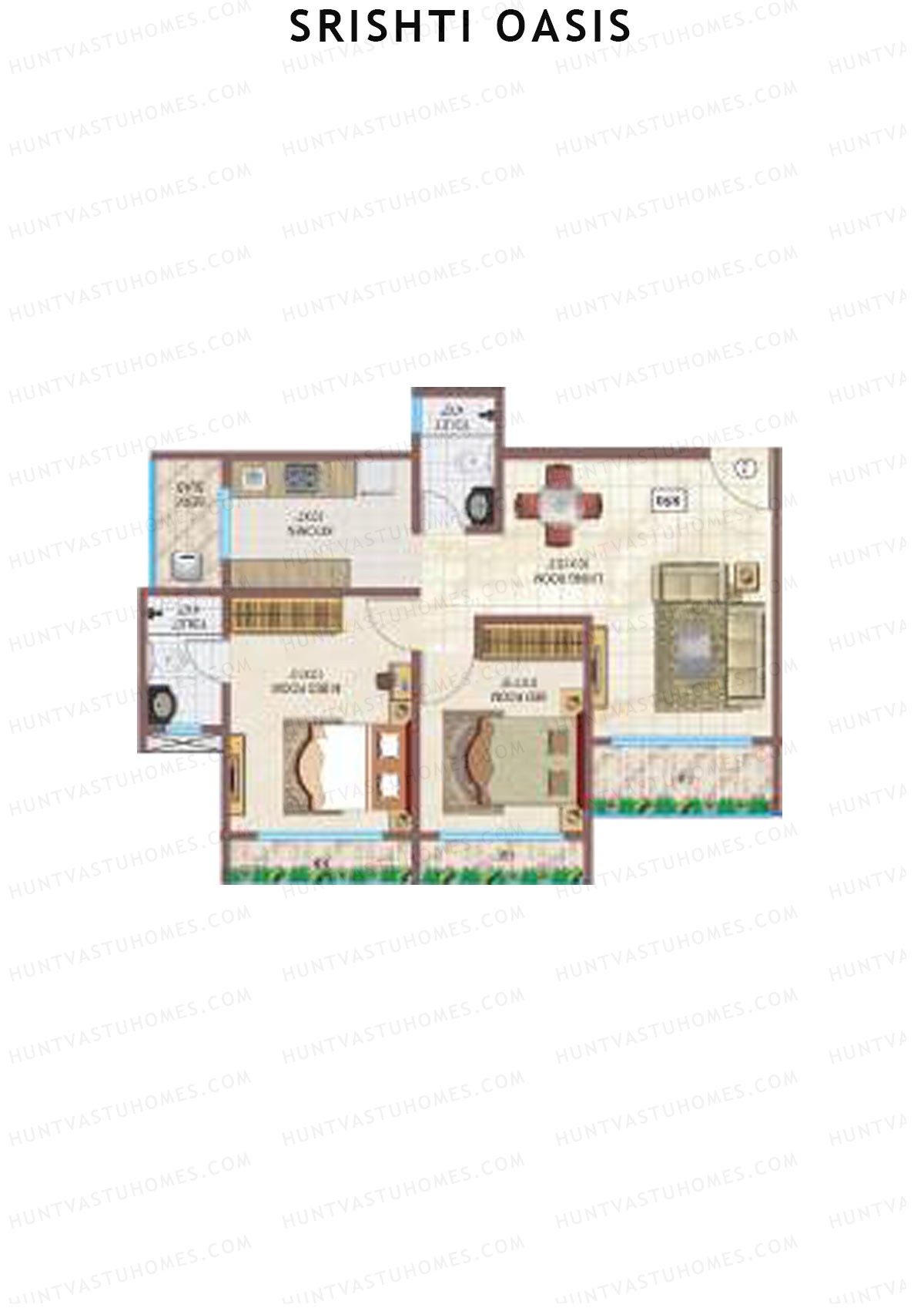 Srishti Oasis Palms Wing B Unit 4 Floor Plan