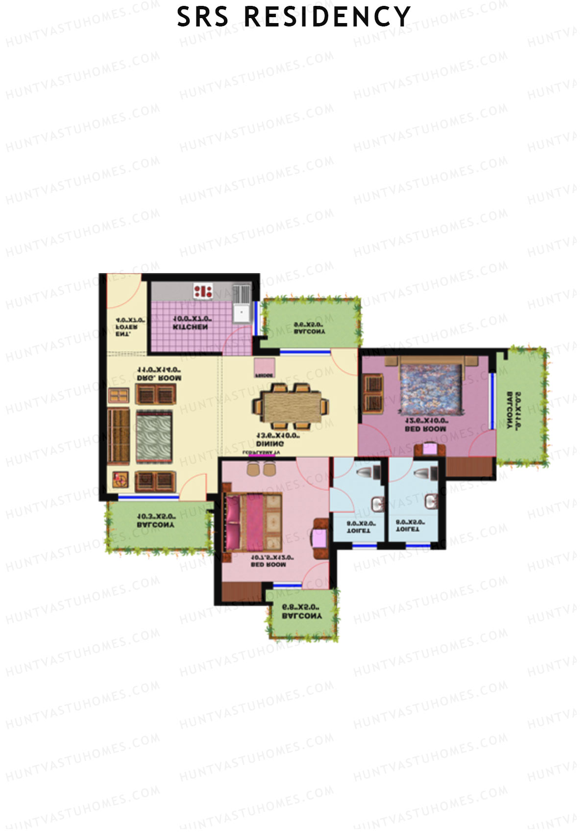SRS Residency Tower C8 Unit 1 Floor Plan