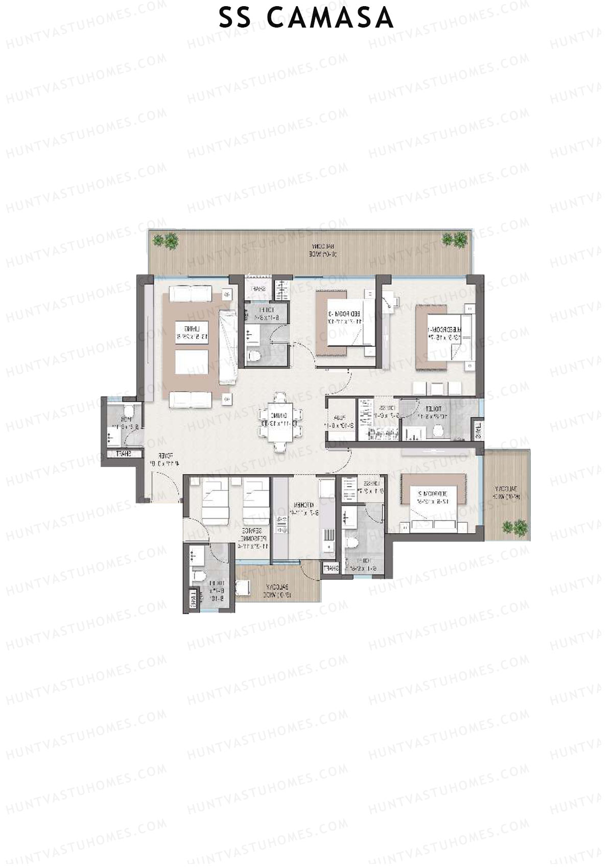 SS Camasa Tower 3 Unit 2 Floor Plan