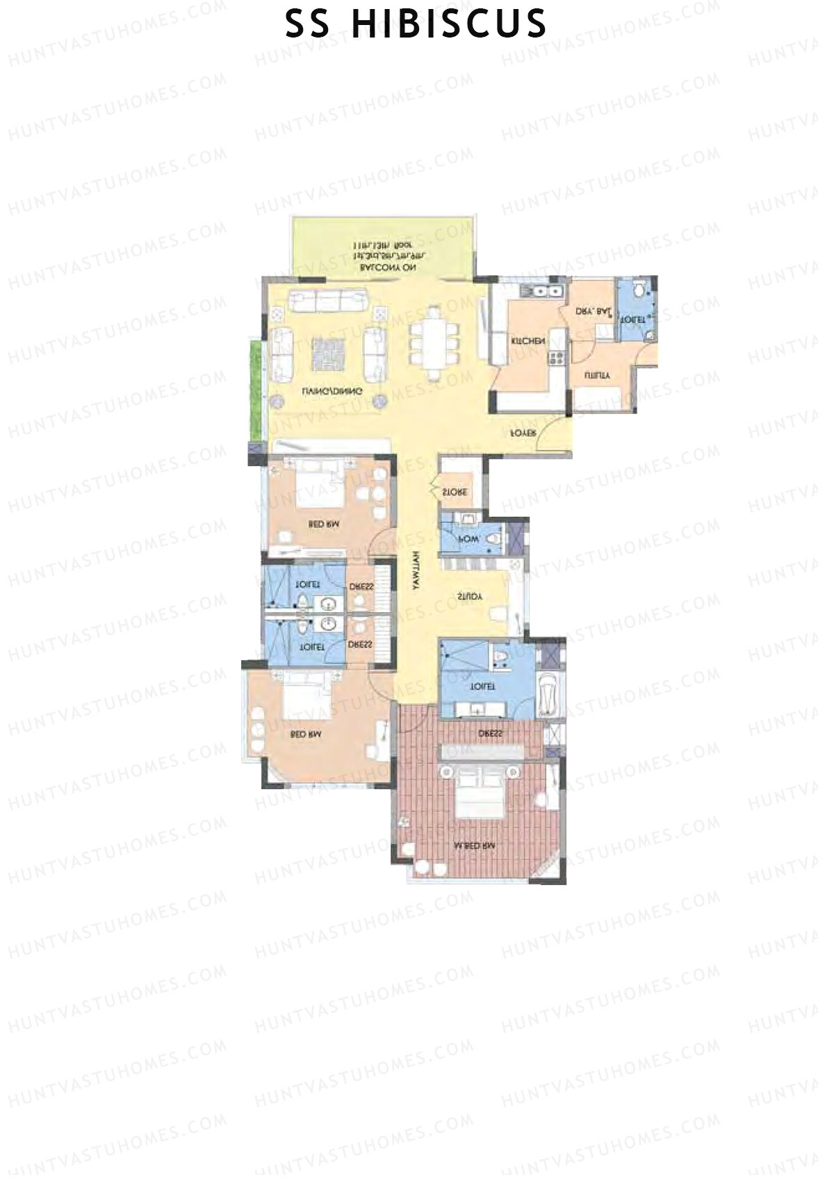 SS Hibiscus Tower 1 Unit A Floor Plan