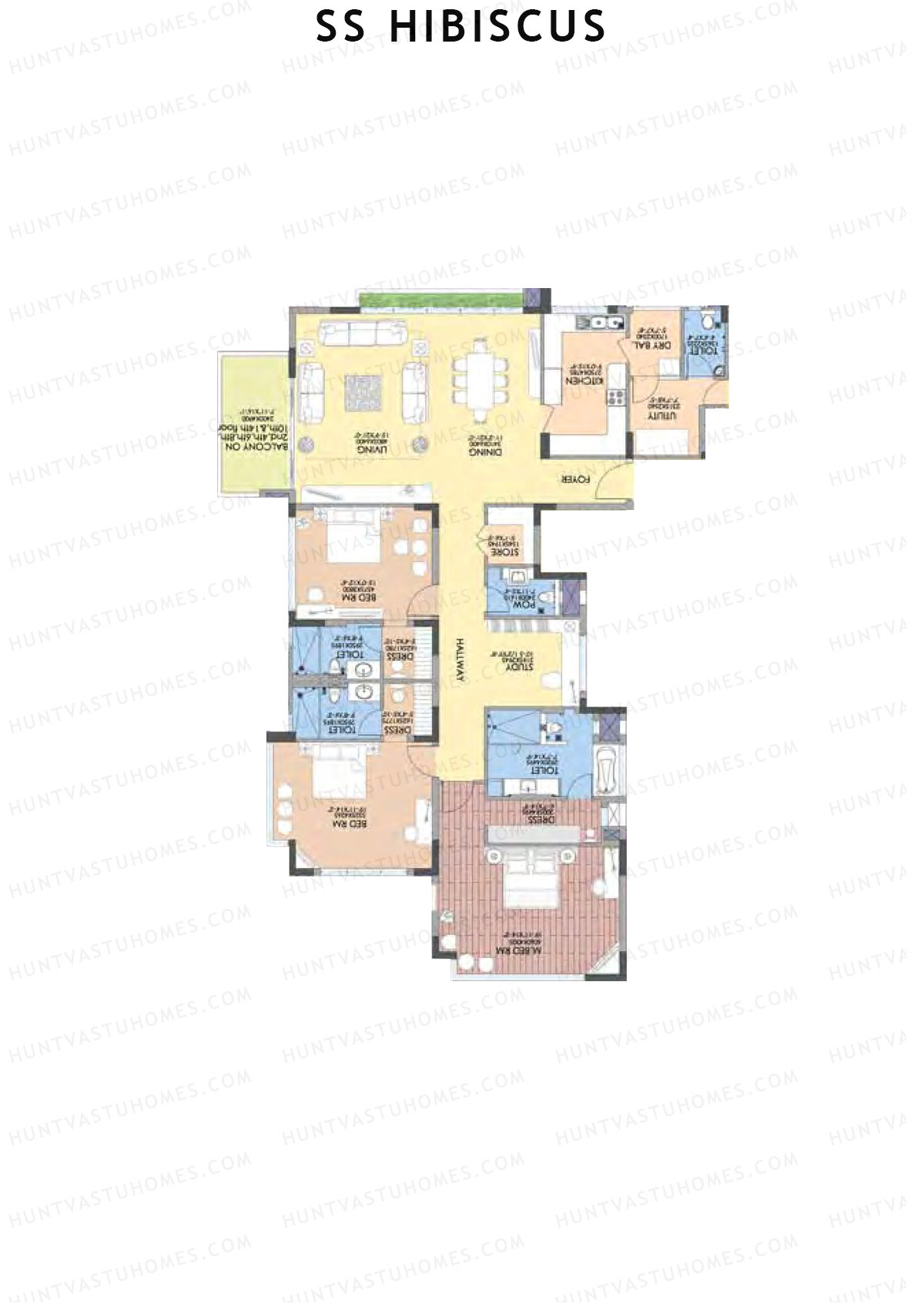 SS Hibiscus Tower 1 Unit A Floor Plan