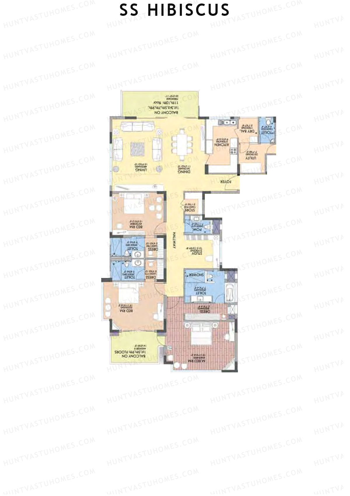 SS Hibiscus Tower 2 Unit A Floor Plan
