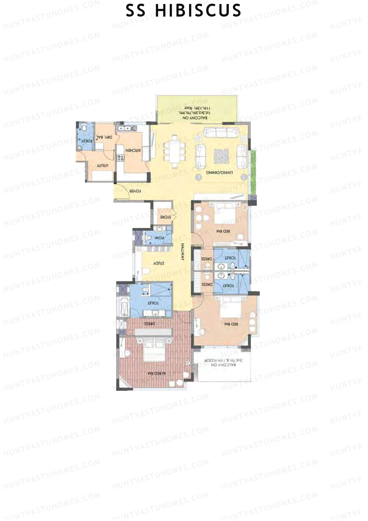 SS Hibiscus Tower 2 Unit B Floor Plan