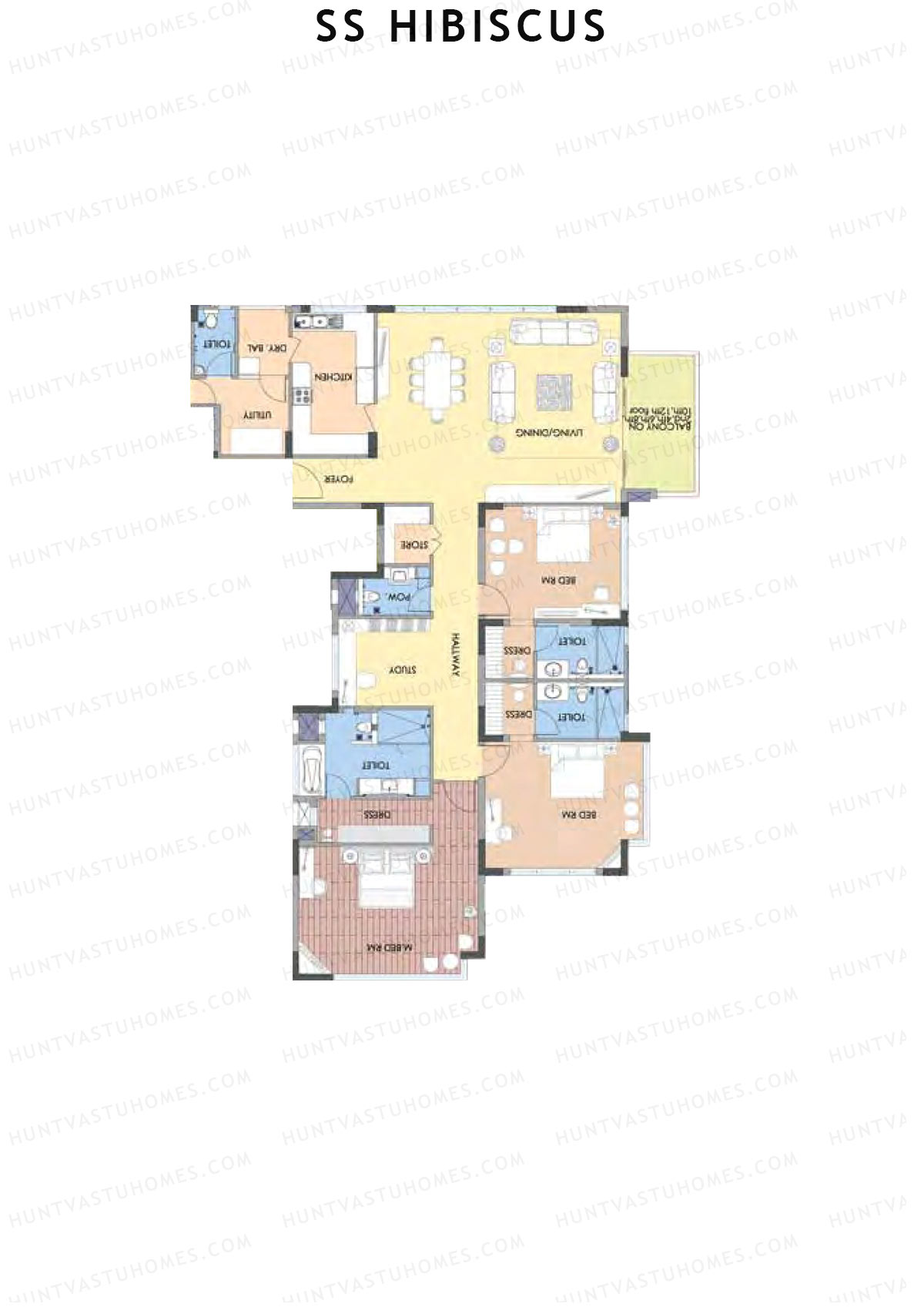 SS Hibiscus Tower 2 Unit B Floor Plan