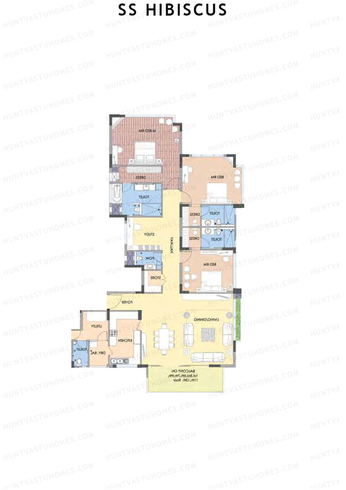 SS Hibiscus Tower 3 Unit A Floor Plan