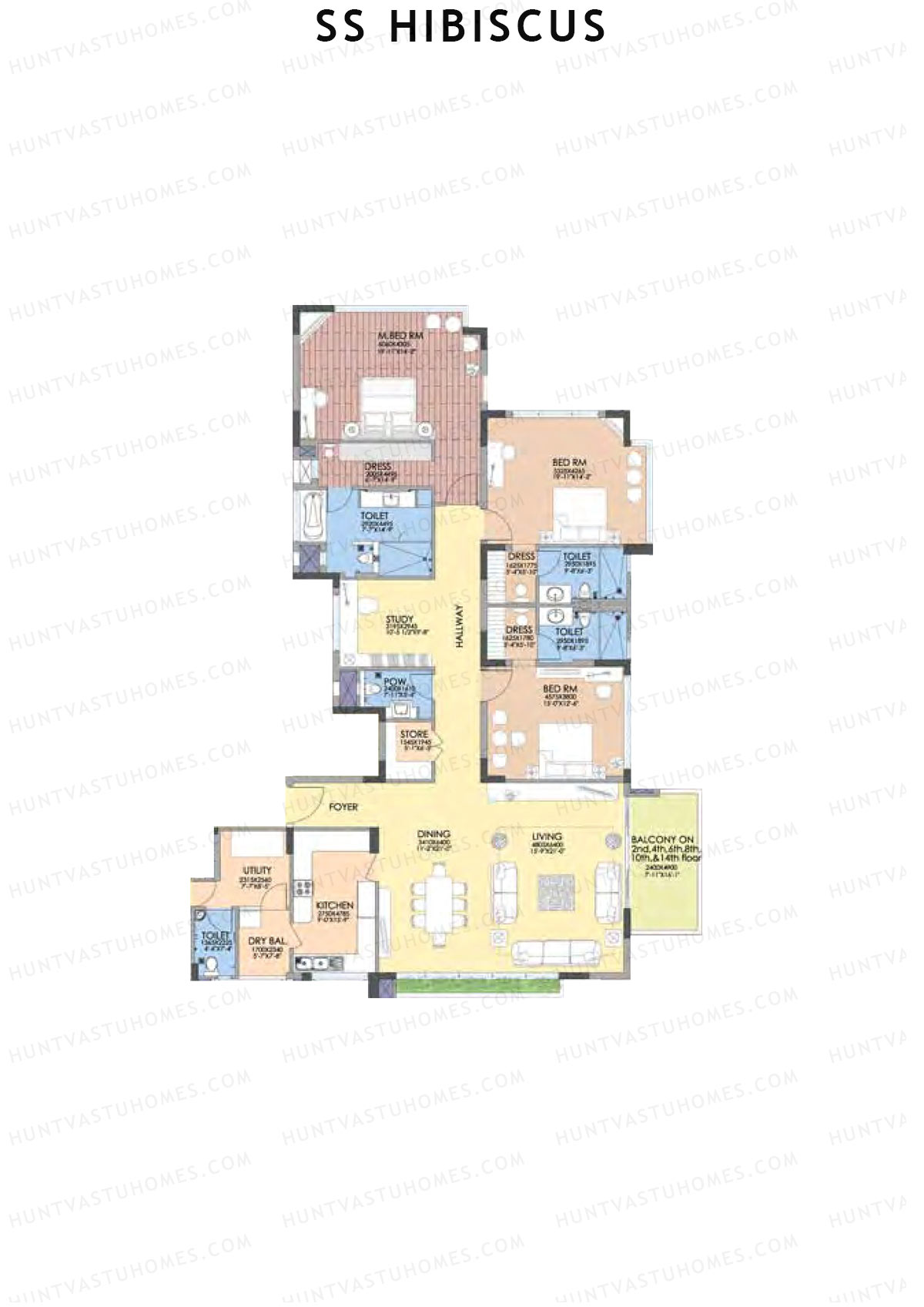 SS Hibiscus Tower 3 Unit A Floor Plan