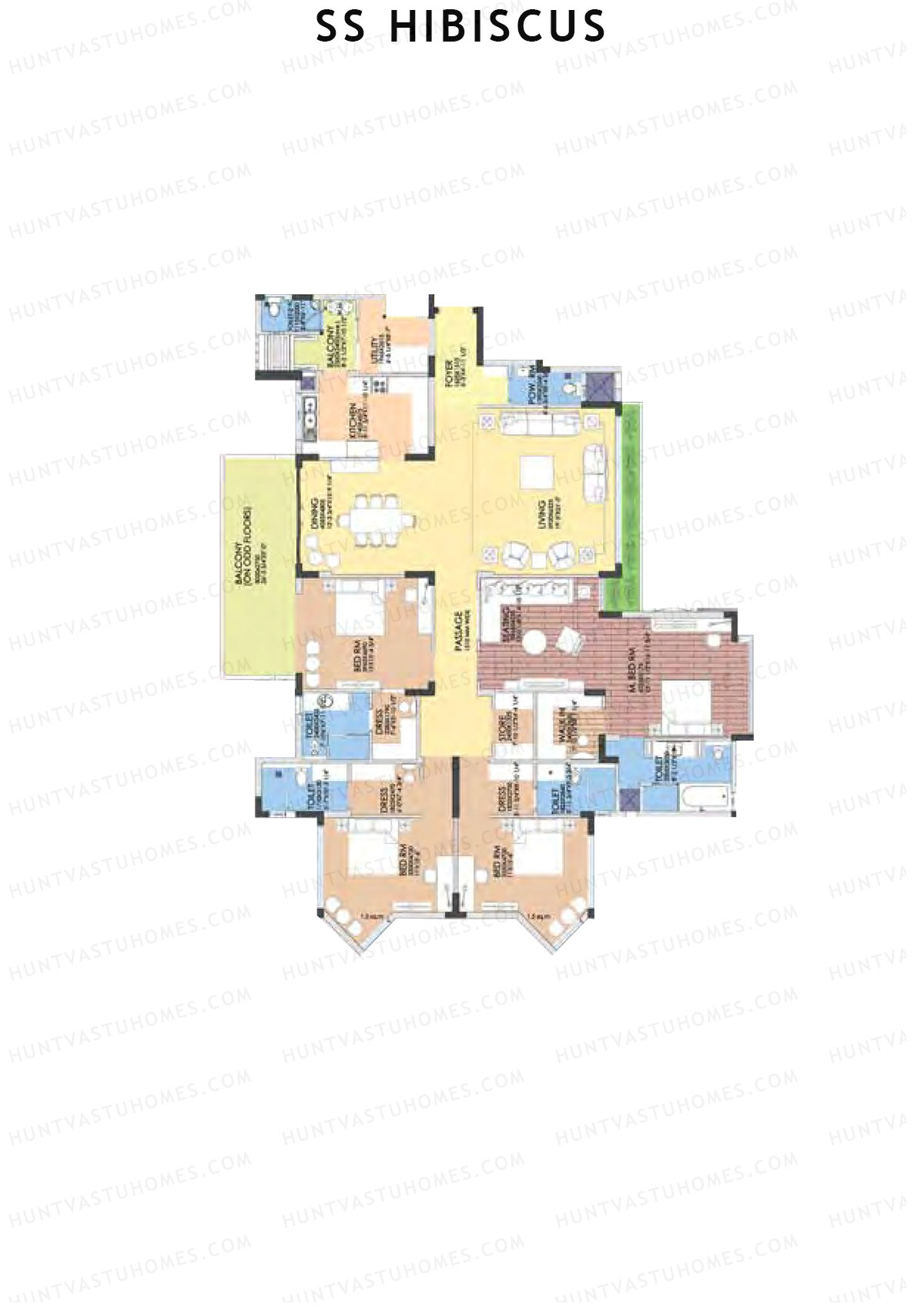 SS Hibiscus Block 1 Unit A Floor Plan