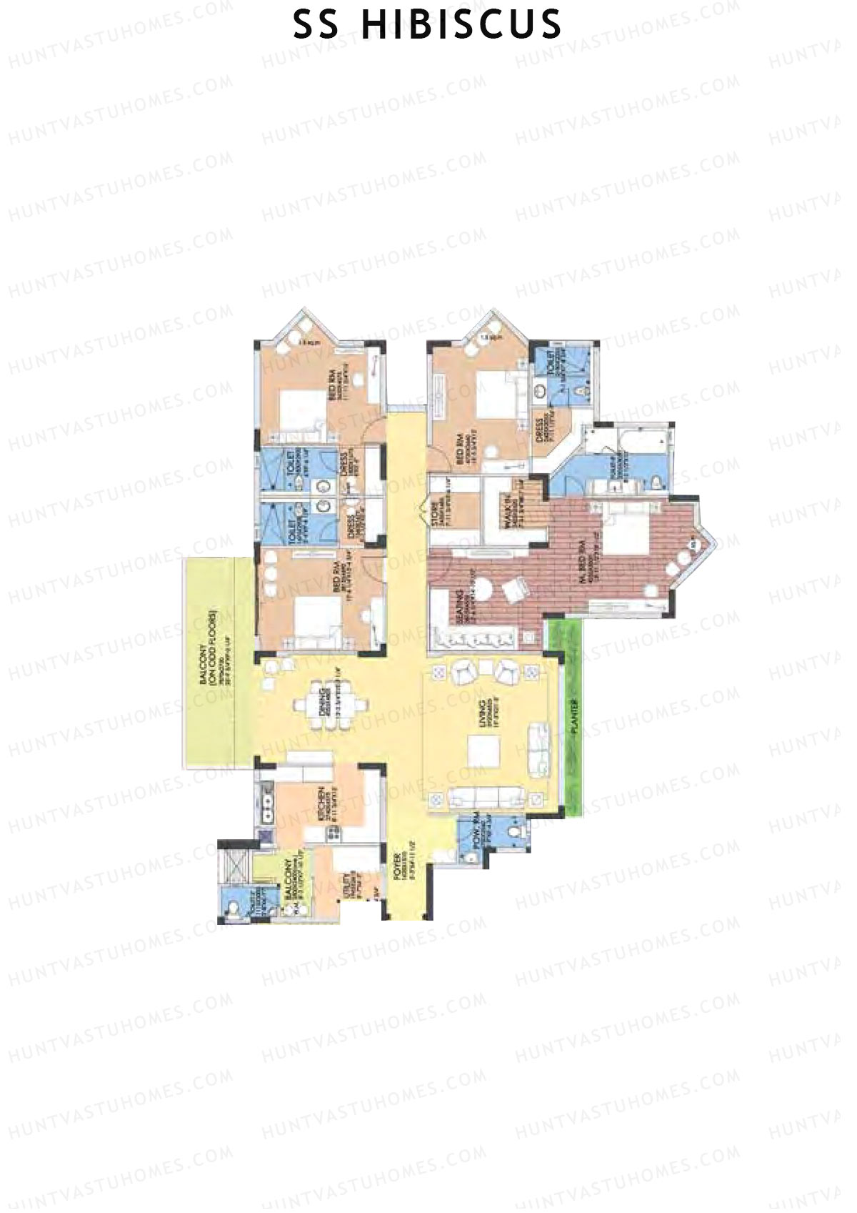 SS Hibiscus Block 1 Unit B Floor Plan