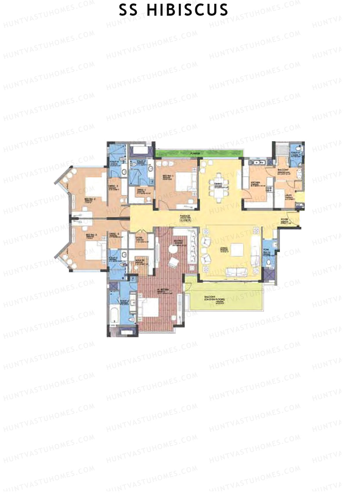 SS Hibiscus Block 3 Unit A Floor Plan
