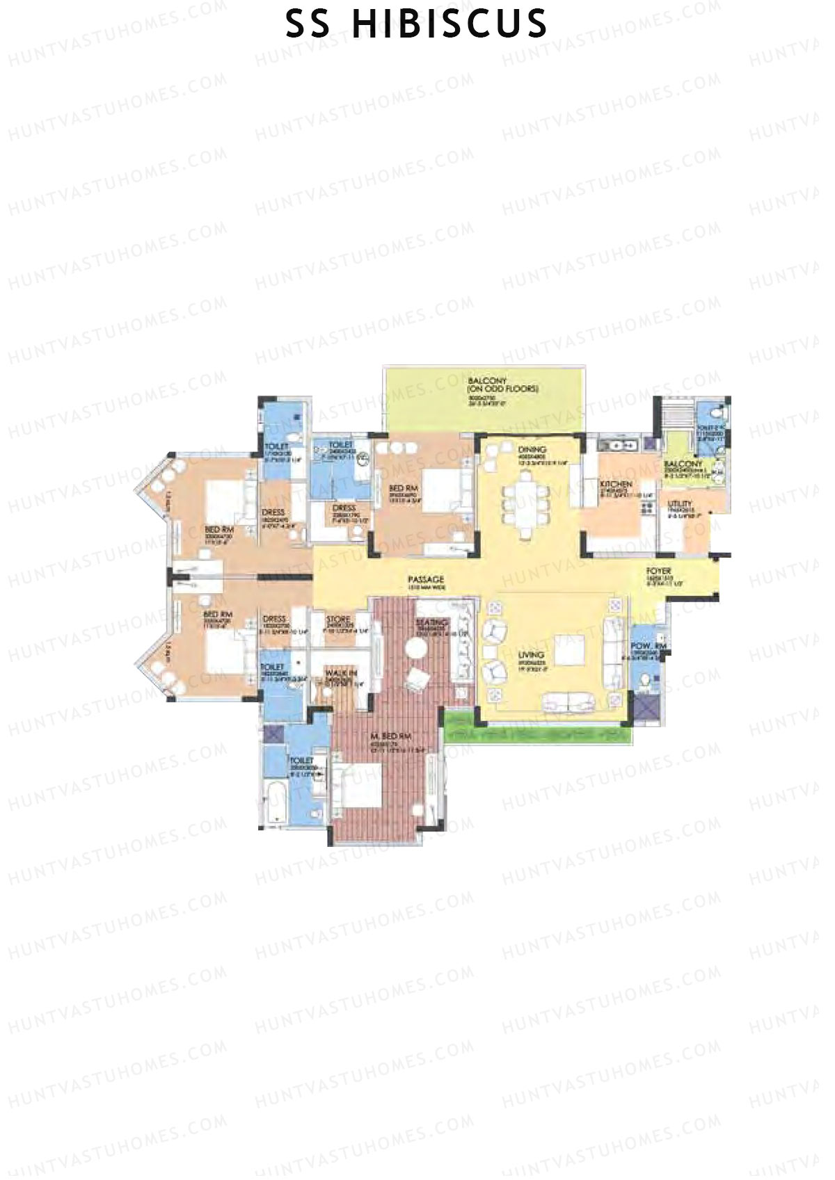 SS Hibiscus Block 5 Unit A 1 Floor Plan
